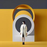 Minimalist Abstract Fashion Background. photo