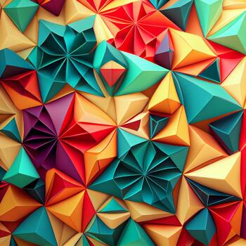 Abstract Vivid Geometric Pattern Background photo