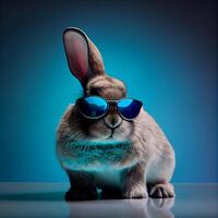 Cool rabbit in sunglasses. Illustration photo