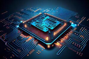 background with quantum computer technologies. Illustration photo