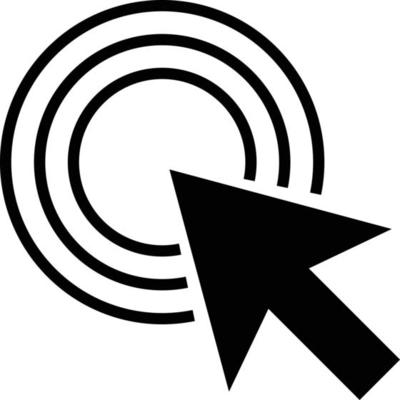 Click icon. Cursor icon , clicking arrow isolated on white background
