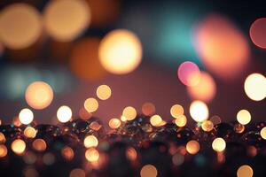 Vivid Colorful Bokeh Party Glossy Background photo