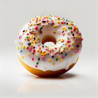 Donut on the White Background. Illustration photo