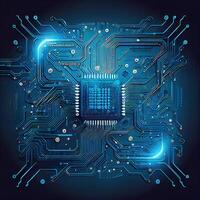 background with quantum computer technologies. Illustration photo