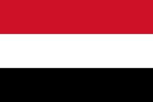 Yemen Flag, National Yemen flag, official colors and proportion correctly. National Yemen flag. Yemen flag vector icon, yemen flag flat design