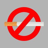 No smoking sign on grey background vector