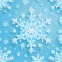 Blue Abstract Background with Snowflake. photo