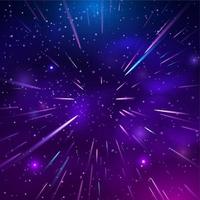 Space background with nebula and stars. Milky way galaxy with star dust. Shining infinite universe vector