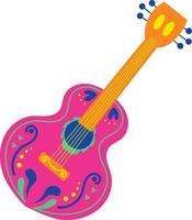 Mexican guitar illustration element vector
