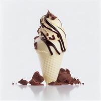 Sweet Cold Chocolate Ice Cream. photo