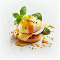 Cooked Delicious Eggs Benedict. Illustration photo
