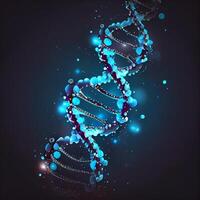 abstract lights vivid thin DNA double helix. Illustration photo