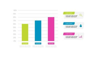 Bar chart, infographic template for presentation vector illustration