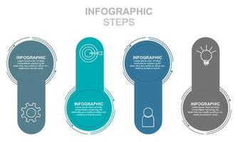 Bar chart, infographic template for presentation vector illustration