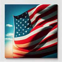 realista Estados Unidos bandera generativo ai foto