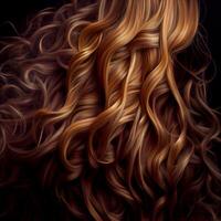 Beautiful Long Curly Hair background. Illustration photo