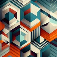 Vivid Abstract Geometric Background Illustration photo