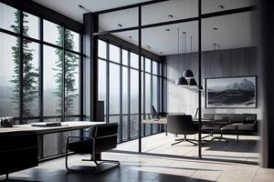 Modern Minimalist Room Interior Design. photo