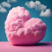 air flying pink soft cotton candy. Illustration photo