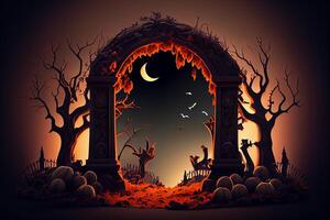 Halloween spooky background. Illustration photo