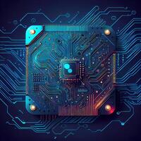background with quantum computer technologies. Illustration photo