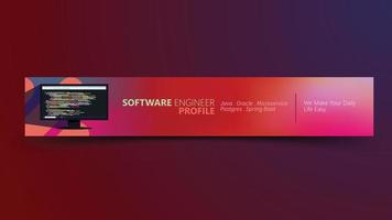 Software engineer banner vector