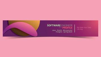 banner for software engineer vector