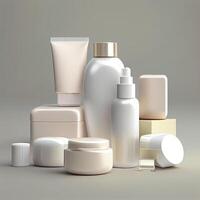 White Cosmetic Cream Collection for Skincare photo