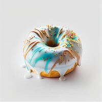 Donut on the White Background. Illustration photo