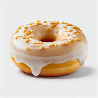 Donut on the White Background. Illustration photo