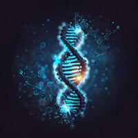 abstract lights vivid thin DNA double helix. Illustration photo