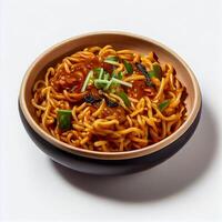 Schezwan noodles or szechuan vegetable. Illustration photo