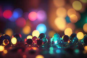 Vivid Colorful Bokeh Party Glossy Background photo