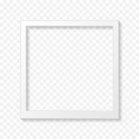 Vintage realistic white blank instant photo frame vector