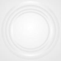 Milk white smooth circles abstract tech futuristic background vector