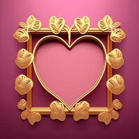Pink hearts patterned on pink background, valentine's day. photo