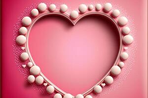 Pink hearts patterned on pink background, valentine's day. photo