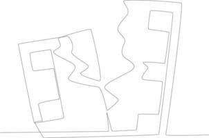 un edificio división en dos debido a el terremoto vector