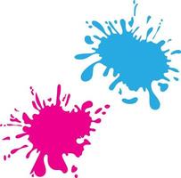 Colorful ink spots set. splash splatter abstract shape. vector illustration