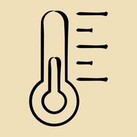 Icon temperature. Weather elements symbol. Icons in hand drawn style. Good for prints, web, smartphone app, posters, infographics, logo, sign, etc. vector