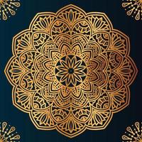 Vector luxury mandala with golden arabic islamic background premium vector