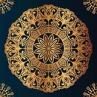 Vector luxury mandala with golden arabic islamic background premium vector