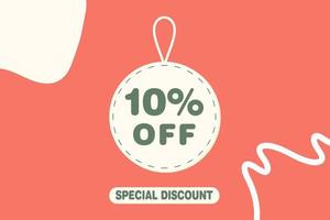 10 percent Sale and discount labels. price off tag icon flat design. vector
