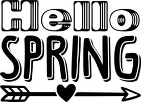 hello spring t shirt design vector