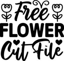 free flower cut file vector