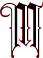 Letter M luxury brand logo vector
