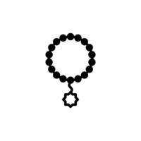 vector illustration of tasbih icon with glyph style.