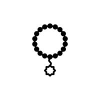 vector illustration of tasbih icon with glyph style.