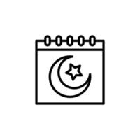 vector illustration of Ramadan moon icon with outline style. suitable for any purpose.