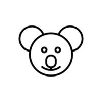 koala icon vector illustration isolated for any purposes. editable graphic design.